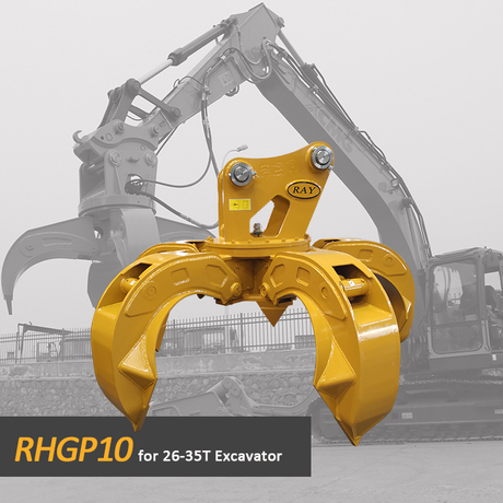 Grappin &agrave; ferraille en acier pour pelle, grappin &agrave; peau d'orange RHGP-10 &agrave; vendre