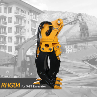 Grappin &agrave; bois rotatif mod&egrave;le RHG04 pour pelle 5-8 T