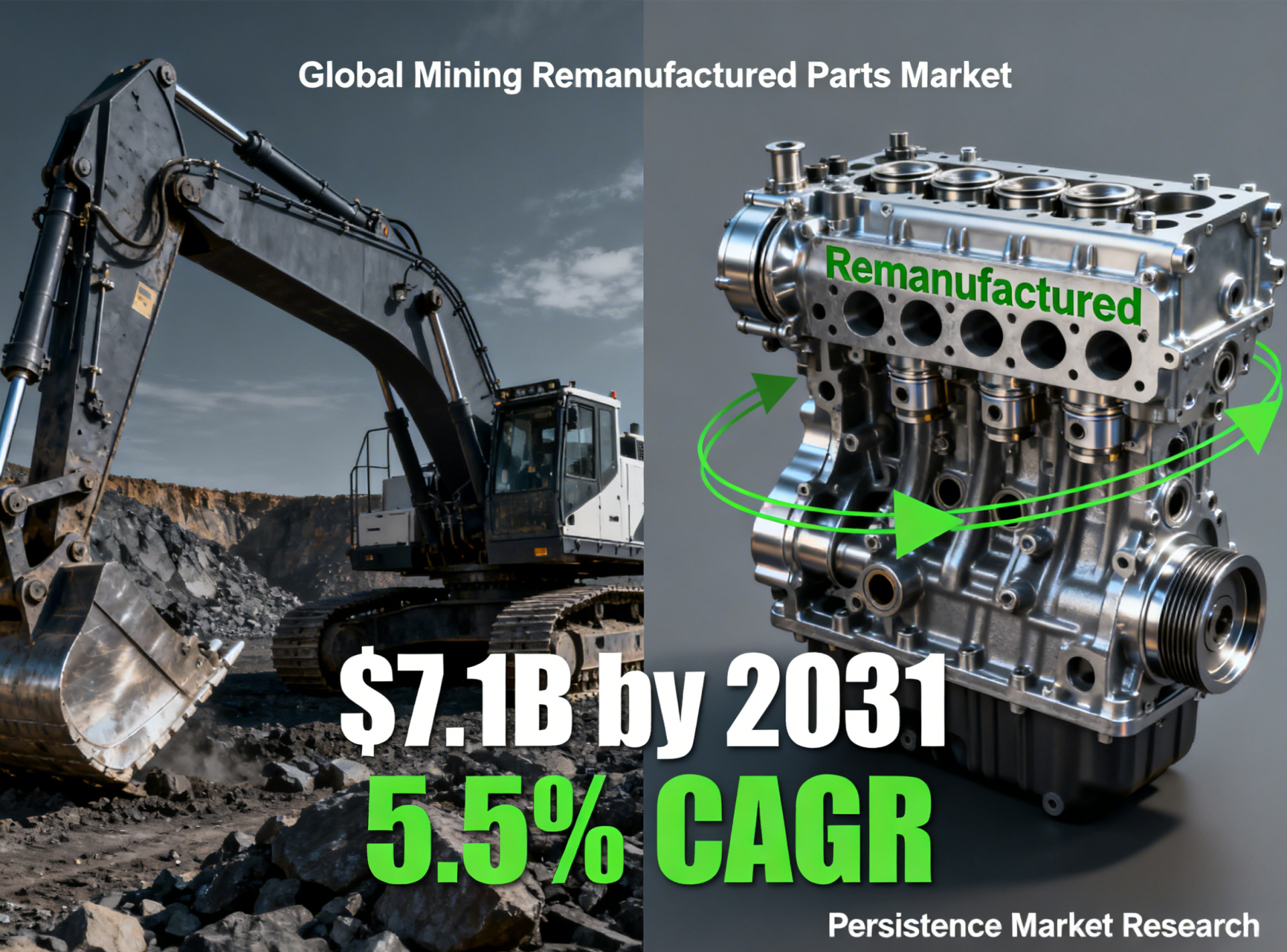 Mercado global de pe&ccedil;as remanufaturadas de minera&ccedil;&atilde;o deve atingir US$ 7,1 bilh&otilde;es at&eacute; 2031