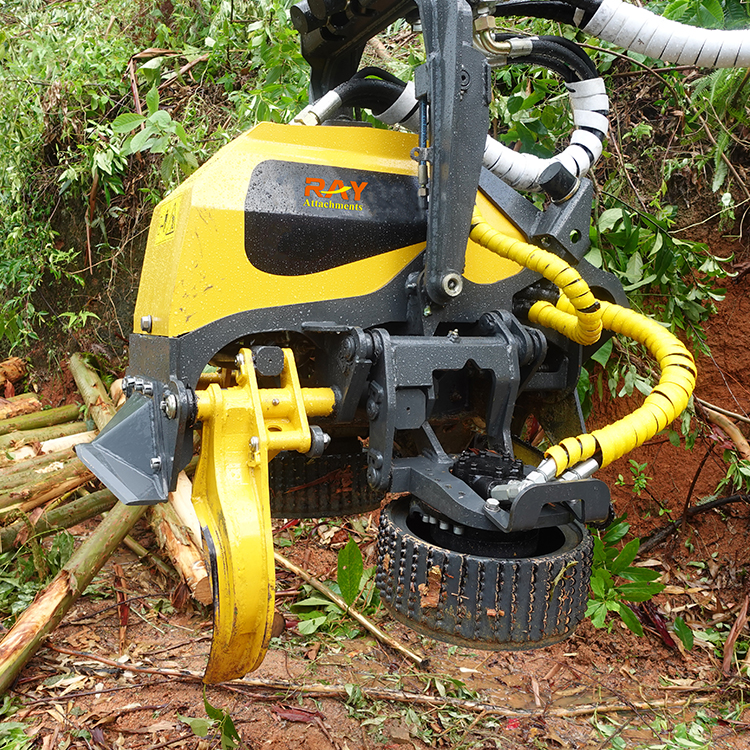 8-28 Tons Excavator China Harvester Head with Automatic Cutting Max Diameter 350mm Tree Log Harvester