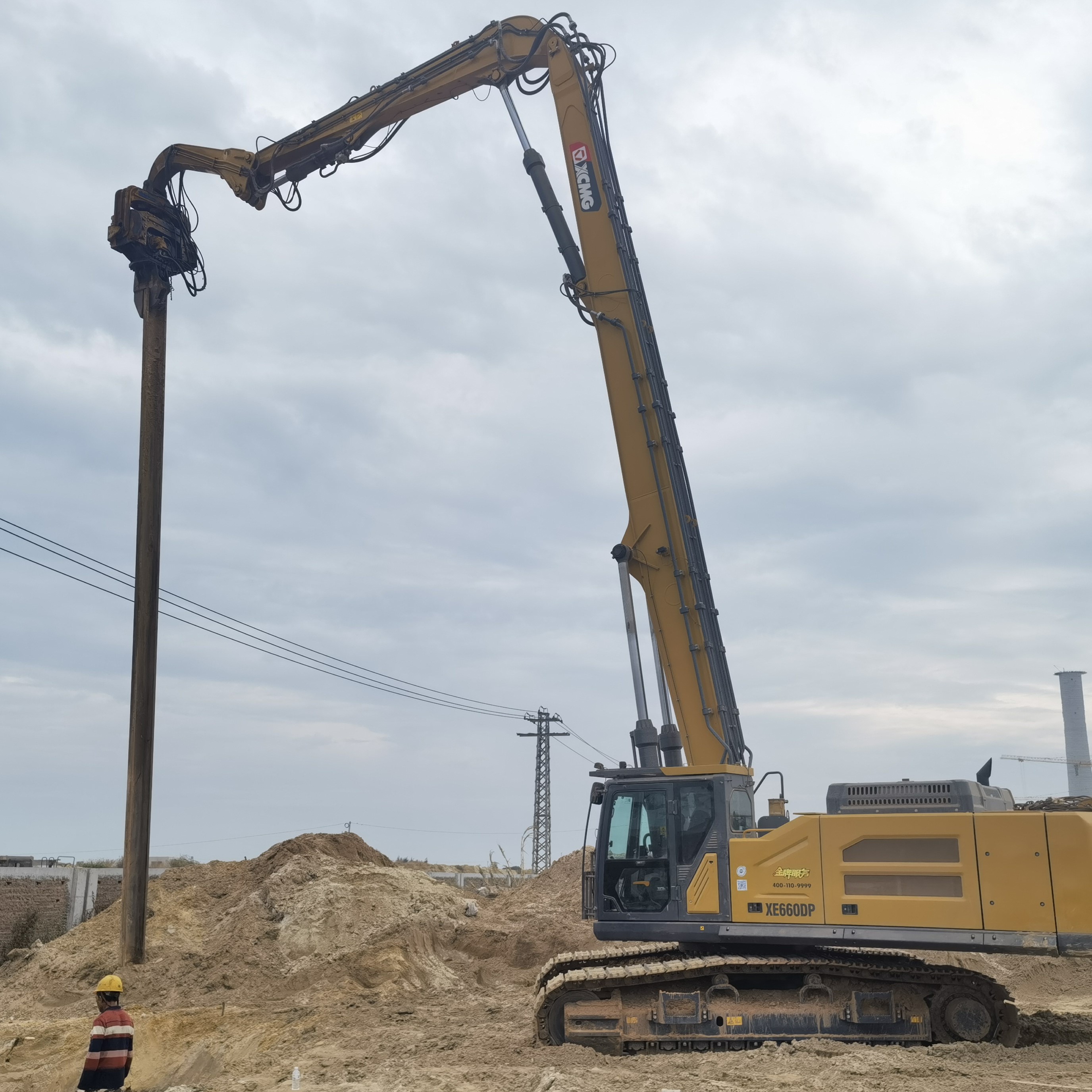 Hydraulic Vibrating Pile Driver RV-250 for 20-25 Ton Excavator