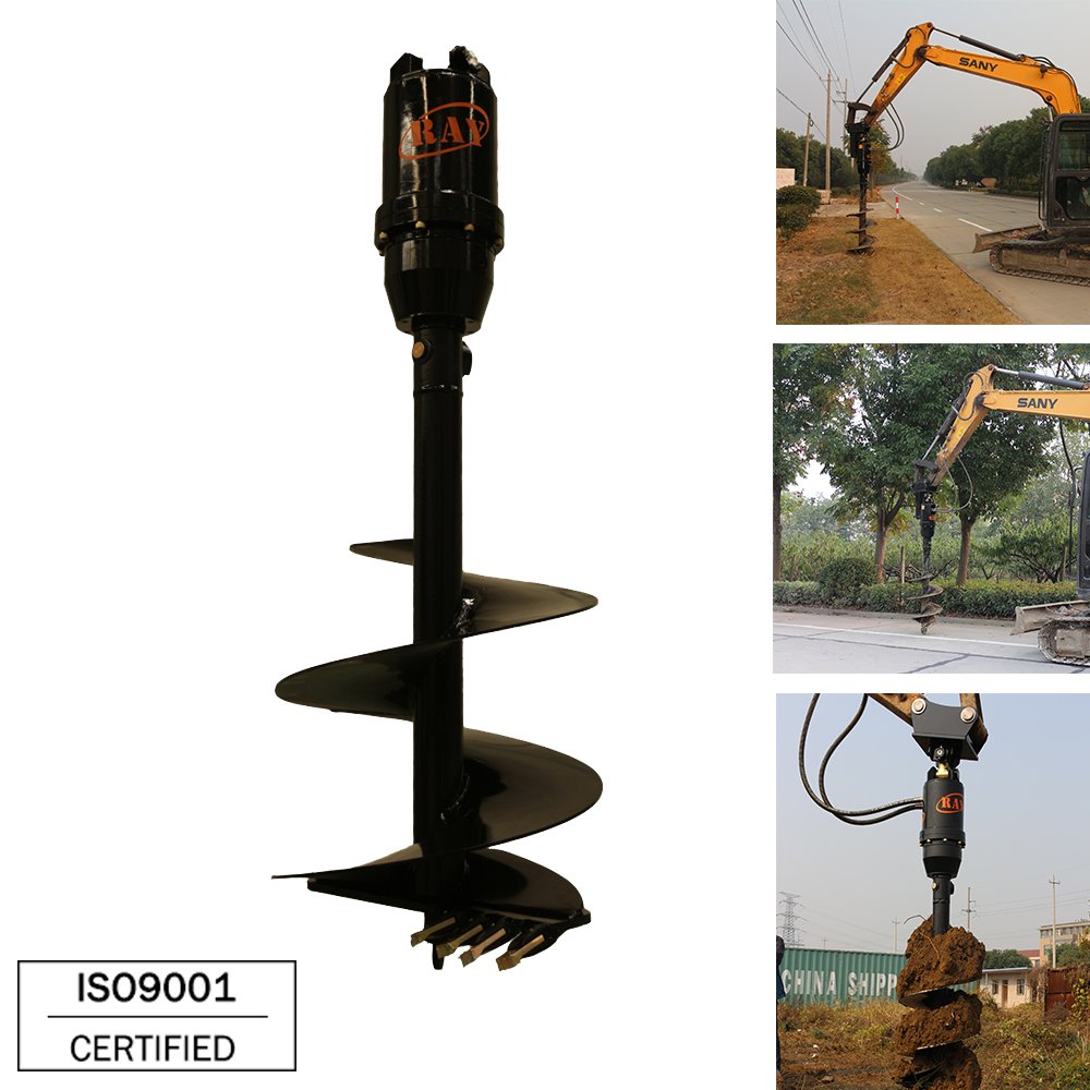 REA12000 model hydraulic Earth Auger drilling