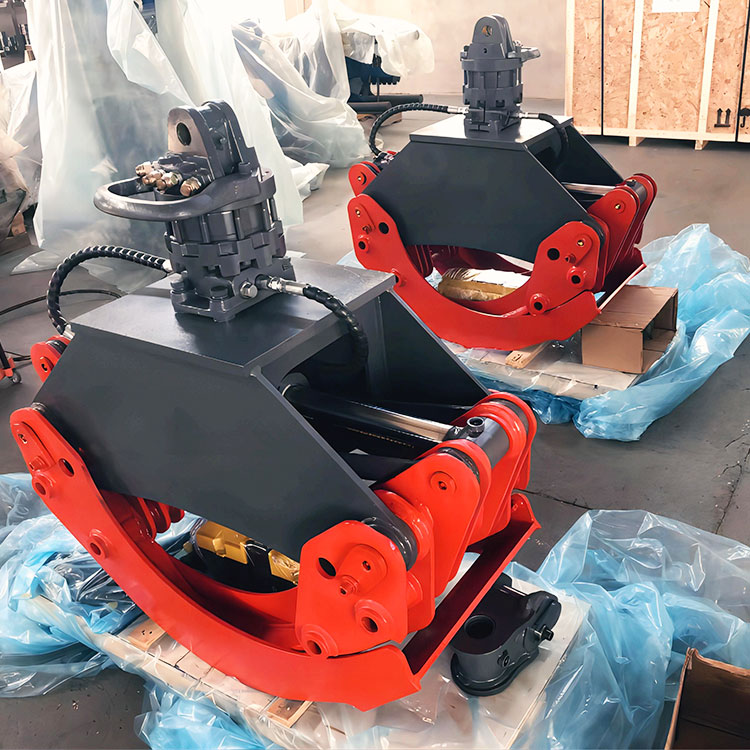 0.12m² Rotator Hydraulic Log Grapple for Excavator Loader Timber ...