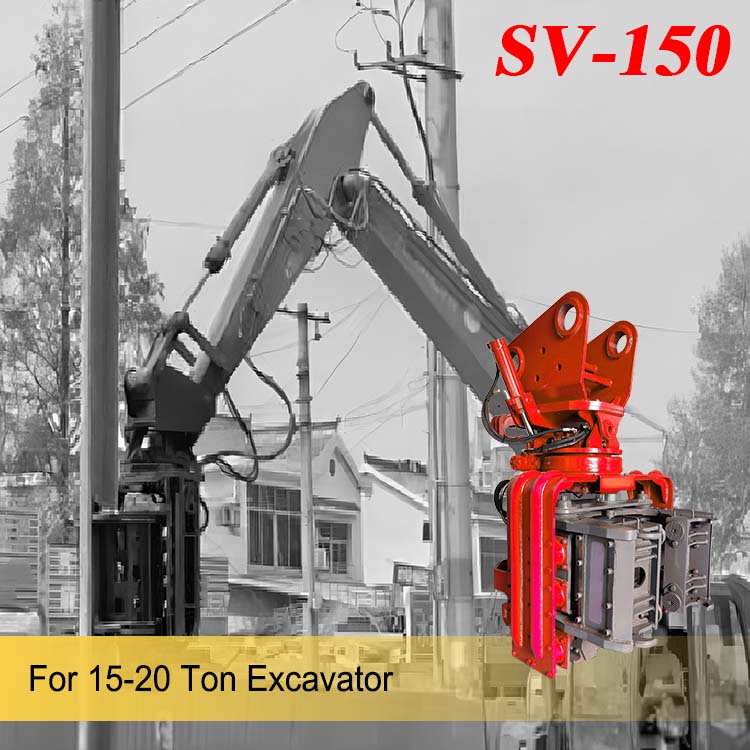 SV-150 Side Grip Vibro Sheet Pile Vibro Hammer for 15-20 Ton Excavator