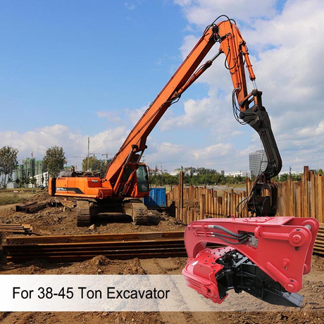 Hersteller und Lieferant von hydraulischen Vibrationspfahlrammen RV-350 f&uuml;r 38-45-Tonnen-Bagger