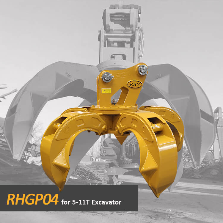 RHGP-04 Excavator Steel Scrap Grab for Sale