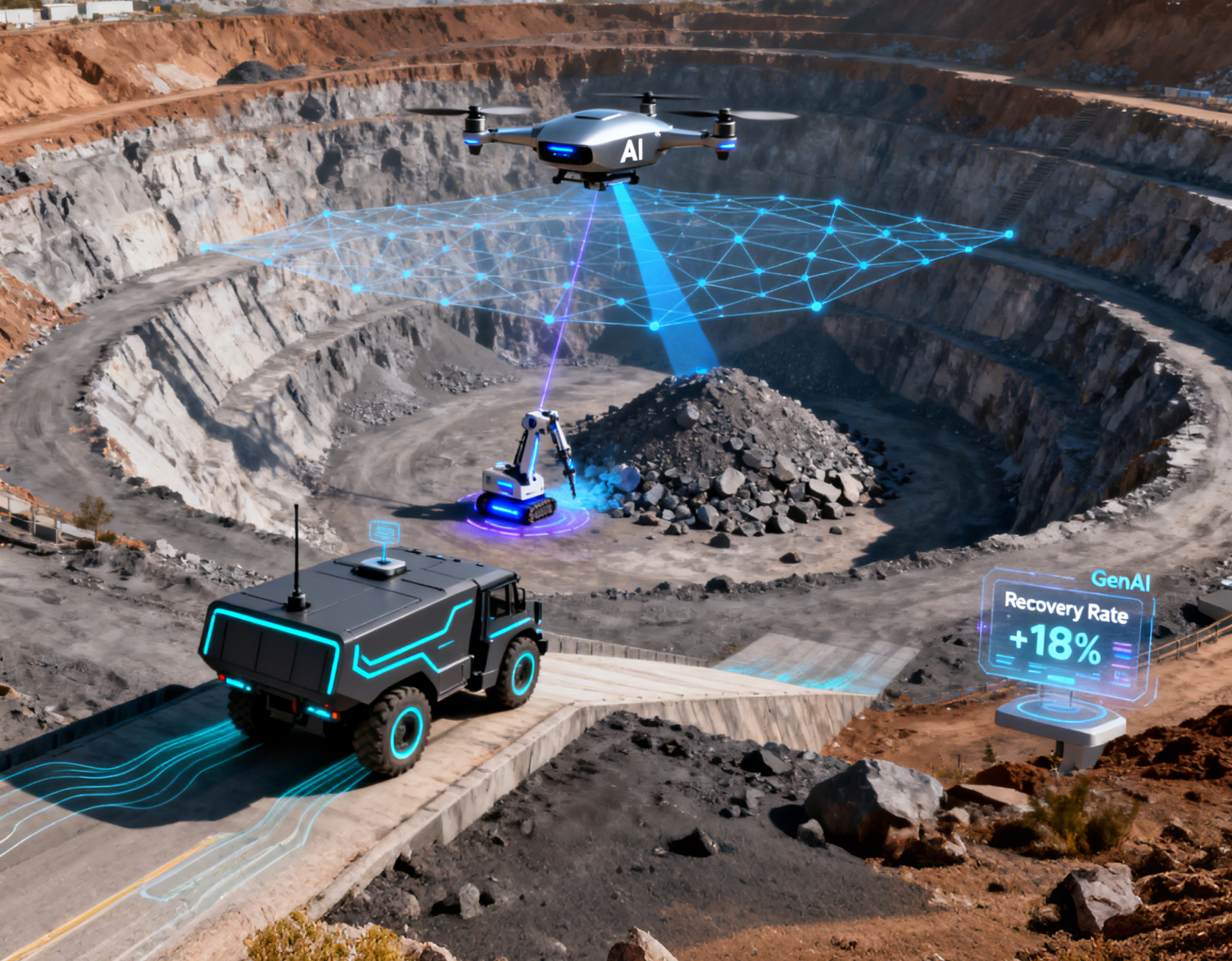 Sotto la superficie: come l'intelligenza artificiale e la GenAI stanno trasformando il panorama minerario end-to-end