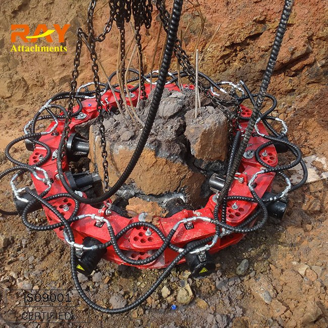 hydraulischer Pfahlbrecher, Mei&szlig;elbohrer zum Steinschneiden