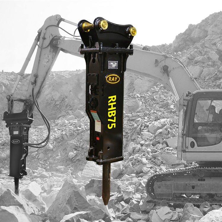 Kastenf&ouml;rmiger Hydraulikhammer RHB75 f&uuml;r 6-9-Tonnen-Bagger