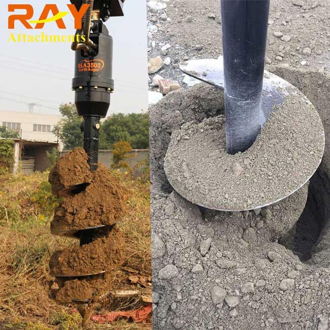 REA3500 Excavator Earth Auger Hole Digger Machine for 2.5-4.5T Excavator